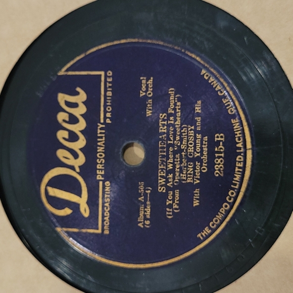 2/$10 Vintage Bing Crosby 3 record set - Picture 6 of 10